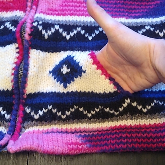 Tribal Wool Hoodie Sweater - Picture 13 of 13